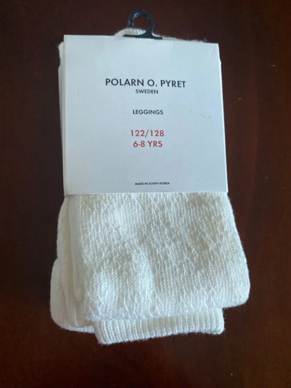Polarn O. Pyret Soft White Leggins Size 6-8 Years